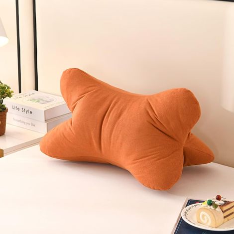 Coussin lombaire orange, 503030cm, 1 pièce, coussin de soutien lombaire ergonomique en forme d'os. (1/5)