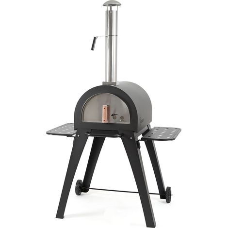 BBQ-Toro Pizzaofen "Havai" mit Schamottesteinen, Pizza Steinbackofen (1/5)