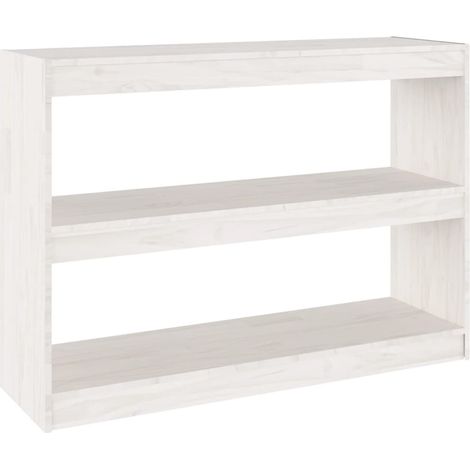 Libreria/Divisorio Bianco 100x30x71,5 cm Legno Massello di Pino vidaXL (1/5)