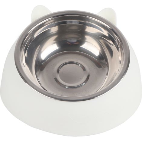 Gamelle inclinable à 15 degrés pour animaux de compagnie, protection du cou pour chats et petits chiens, blanc
