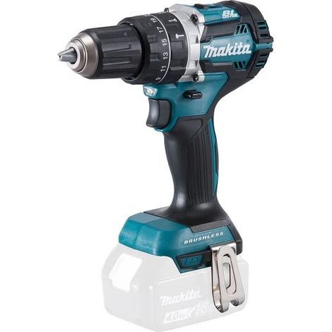 Makita – Perceuse-visseuse à percussion 18V – Moteur sans balais – Éclairage LED – Frein électrique – Couple 50Nm pour perçage béton - DHP484Z