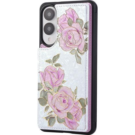 Funda para Samsung Galaxy S25 Edge - Piel, con protección RFID, ranuras para tarjetas, diseño de rosa (1/5)