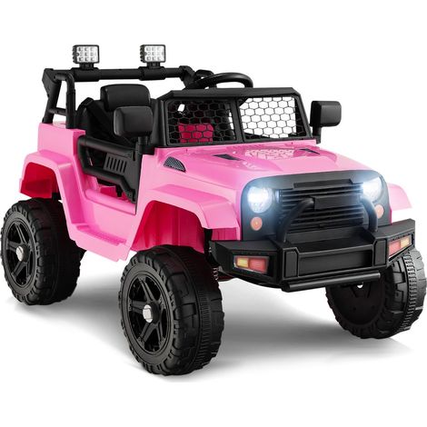 Camion elettrico per bambini 98 x 66 x 65 cm velocità di sicurezza 2,5-4,5 km/h design rosa acciaio e plastica 200010995