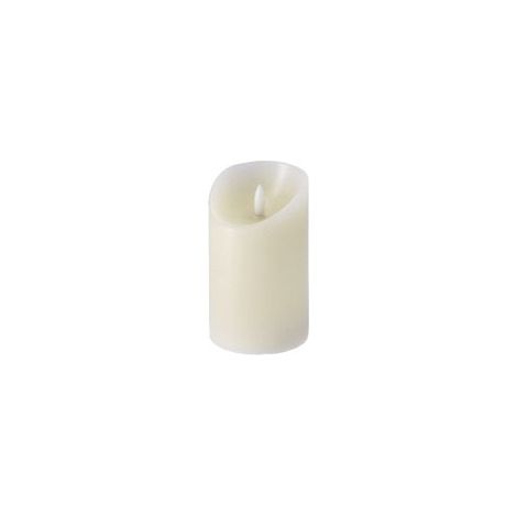 1 Pezzo Candela a Led Cilindrica con Timer Avorio 7,5 x 13 cm (1/2)