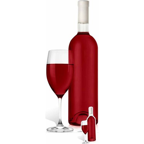 Figurine en carton Verre et vin rouge hauteur 184 cm (1/4)