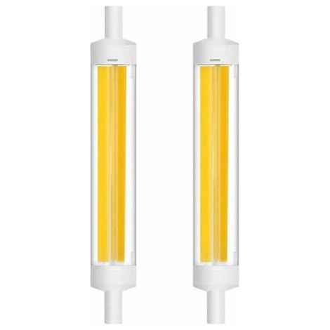 BUNTHAUS R7S 20W 118mm COB LED Ampoule 360 ​​Degrés Filament Linéaire J118 Projecteur 1200LM Équivalent 120W Ampoule Halogène Lumière Chaude (2700K-3000K) (Lot de 2)