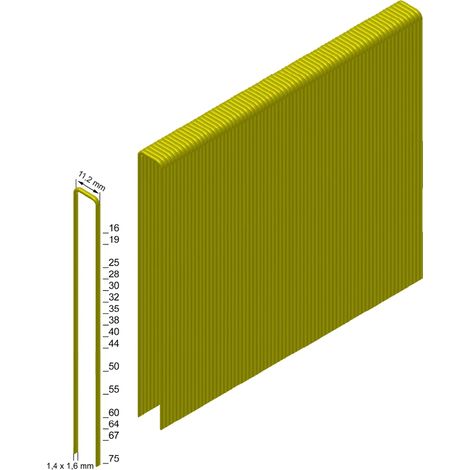 Prebena Klammern Z 64CNKHA 64mm verzinkt geharzt für Prebena 5C-Z75 Tjep PQZ KL-57 6,0M"-"EN11331 (1/2)