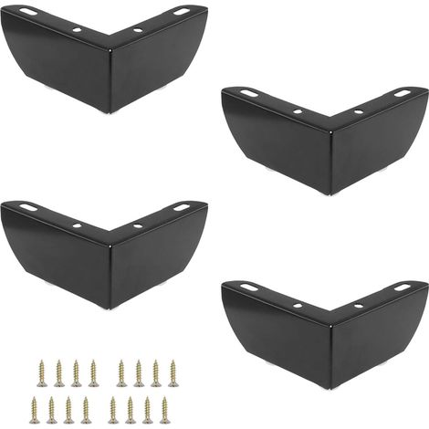 Pieds Meuble Triangulaires - 5 cm - Fer Galvanisé - Pour Canapé Table Chaise Buffet TV - 4 Pièces (1/5)
