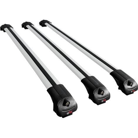 Compatible avec Peugeot Expert 3 Traveller (K0) 2017-2026 ACE-1 Modèle Barres de Toit Railing Porte-Bagages de Voiture Aluminium Gris 3 Barres