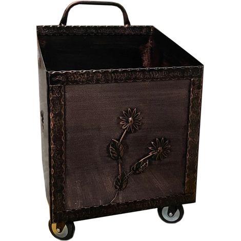 porta pellet e legna con ruote 50x52x85 cm (1/4)
