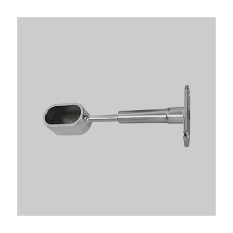 Reggitubo laterale chiuso ovale 15x30 mm - cromato