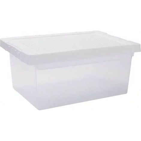 Boîte de rangement polyvalente avec couvercle,Blanc, 36.5 x 24.5 x 16.5 cm (1/2)