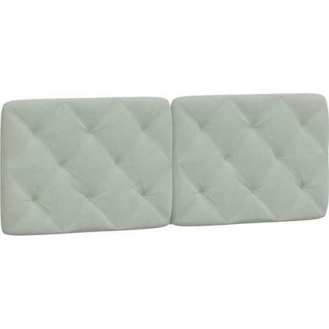 Maison Exclusive - Kopfteil-Kissen Hellgrau 120 cm Samt