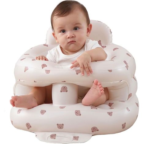 1 siège bébé gonflable, chaise bain allaitement, anti-chute extérieur, avec lecteur musique intégré, pour nouveau-nés (1/5)