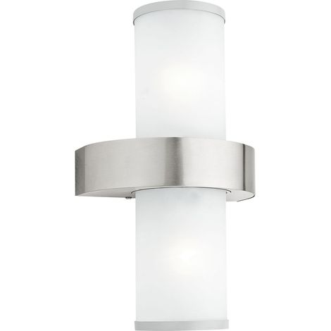 Applique Beverly extérieure H35 cm IP44 - Inox - Argent (1/4)