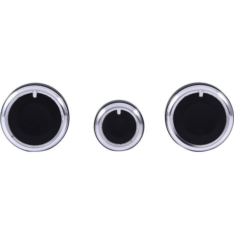 Boutons de commande noirs pour les commutateurs de chauffage/climatisation du tableau de bord, applicables aux modèles Golf MK4, Passat B5 et Bora. (1/5)