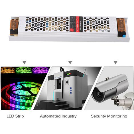 Alimentation à découpage ultra-mince 150 W pour bande LED 12 V 12,5 A (1/5)
