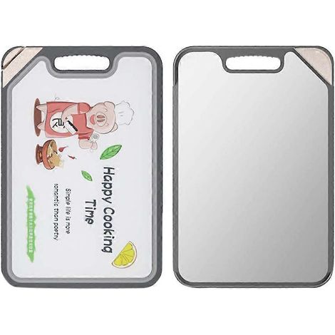 Planche à Découper Double Face avec Aiguiseur de Couteaux pour Légumes et Fruits en Acier Inoxydable Accessoire de Cuisine (1/4)