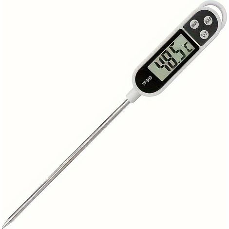 Termometro digitale per alimenti con sonda, termometro elettronico a lettura istantanea per barbecue, olio, latte e liquidi (senza batterie) (1/4)