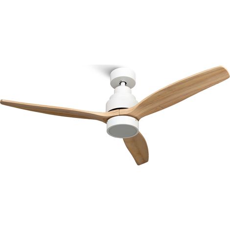 Mellerware - Brizy Bright - Ventilatore da soffitto - Legno chiaro - LED 45W con funzione estate/inverno (1/4)