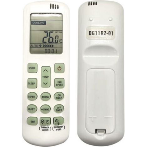 BUNTHAUS DG11R2‑01 Télécommande d'air pour Climatiseurs Hisense, Remplacement Universel de la Télécommande de Climatisation sans Batterie (1/5)