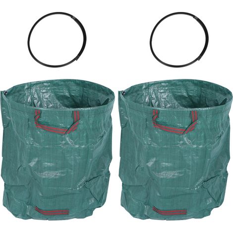 2 pcs sacs de jardin 72 gallons pour collecter plantes, fleurs et feuilles, sac de plantation pour déchets de pelouse (1/5)