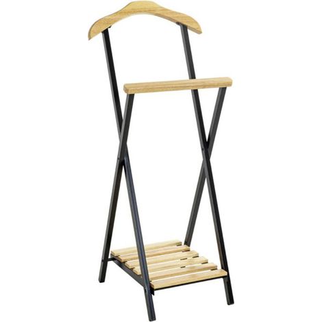 Valet de Chambre "Hélène " 110cm Naturel & Noir (1/5)