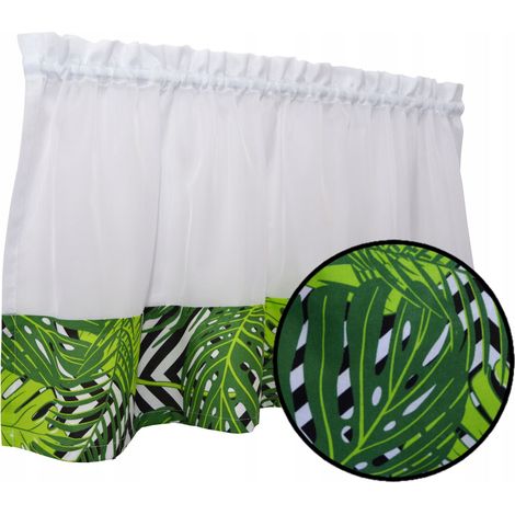 Tenda moderna MONSTERA con motivo a zigzag 100x60