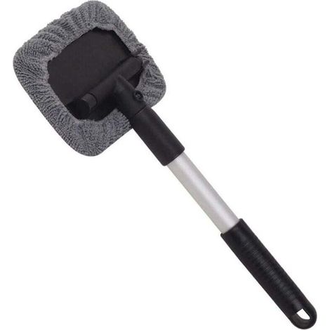 Car windshield cleaning brush, telescopic handle, 180° rotating microfiber pad for windows and demisting (1/4)