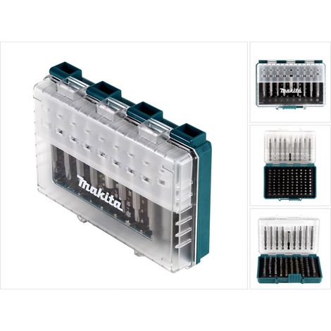 Makita – Coffret d'embouts pour perceuse et visseuse 99 pcs – Embouts pour bois dur et béton armé – Rangement pratique et organisé