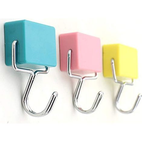 Crochet Magnetique - 5 cm Extensible Pivotant - Pour Refrigerateur Cuisiniere Casier Metal - Lot de 3 (1/5)