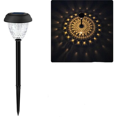 Lampe Solaire Exterieur Lumières Solaires À La Maison Projection Extérieure Ondulation Cour De Jardin Black Lumière Chaude (1/5)