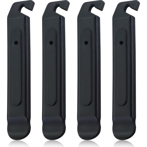 CCYKXA 4 Pcs Bike Tire Levers, Bicycle Tire Levers, Black Plastic Bike Tire Repair Tool, Portable Mounting Lever for Bicycle Tire Repair (1/5)