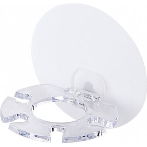 Soporte para cepillos de dientes en forma de disco, soporte autoadhesivo para pasta de dientes de montaje en pared, soporte para cepillos de dientes con múltiples ranuras, organizador de pasta de dien (1/5)