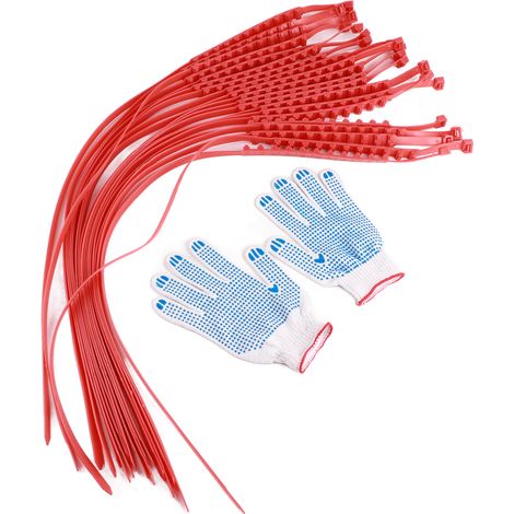 20 chaînes antidérapantes en nylon pour pneus de voiture et camion, neige boue sécurité, ceinture pneu avec gants. (1/5)