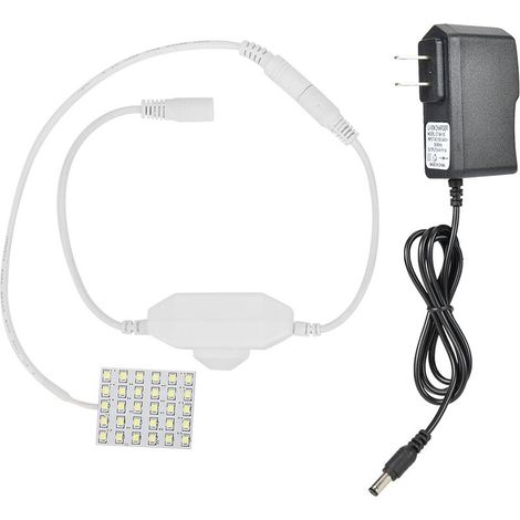 Lampe à coudre industrielle 30 LED, gradation sans palier, protection oculaire, fiche US 110-240V (1/5)