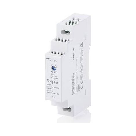 Digitus DN-PWR-SST-1512 Alimentatore per guida DIN 12 V/DC 1.25 A 15 W Contenuto 1 pz. (1/5)