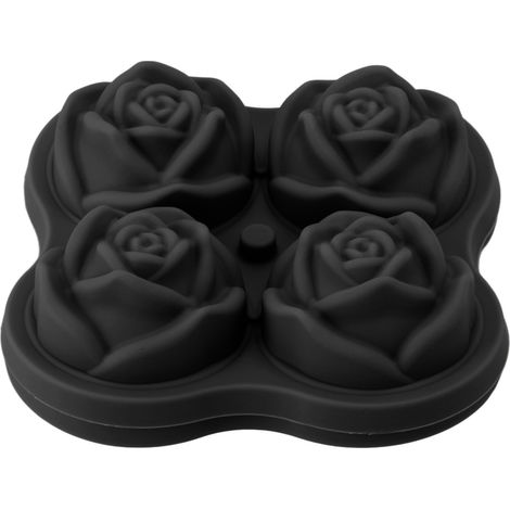 Moule à glaçons silicone 4 cavités noir pour cocktails et restaurants