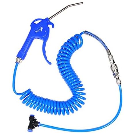 Reinigungspistole Druckluft, Blasstaubpistole, Kabinenreinigungsset pour LKW Luftblaspistole avec 4m elastischem (1/5)