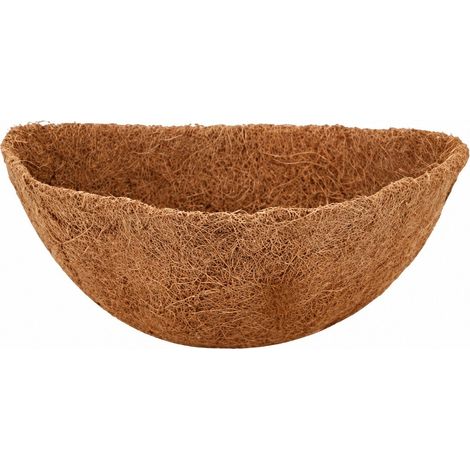 Doublure de panier suspendu en fibre de coco, demi-ronde, insert pour pot de fleurs d'intérieur et d'extérieur (1/5)