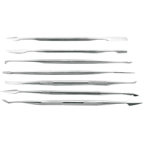 Jeu de 7 spatules - longueur 130 mm. - multirex
