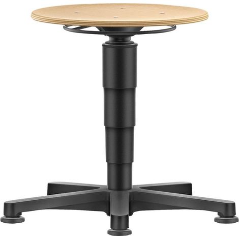 Asiento de asiento redondo de taburete giratorio de madera 450 - 650 mm con patines