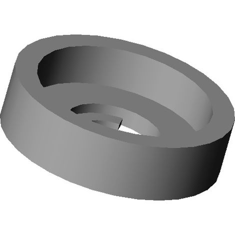 Ajile - Pour vis M6 : rondelle cuvette de finition en plastique NOIR pour vis à tête plate (1/4)
