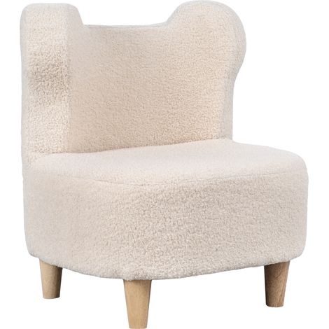 Siège auto enfant en peluche – Oreilles d'ours – Revêtement polaire – Mousse – Beige