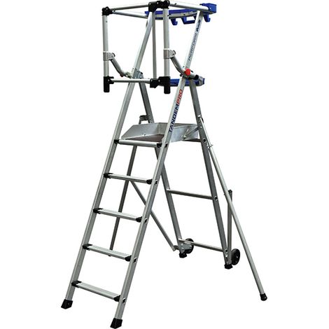 PIRL aluminium 5 marches - Hauteur max. de travail 3.20m - PIRLF5-P/ALU (1/3)