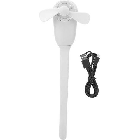 Weißer, multifunktionaler, wiederaufladbarer USB-Ventilator, kleiner, erfrischender elektrischer Handventilator (1/5)