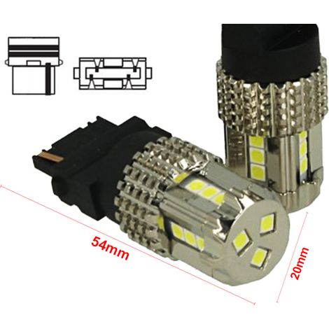 Lampada Led 3156 T25 P27W 12V 45W No Polarita Bianco Super Potente Luminoso (1/3)