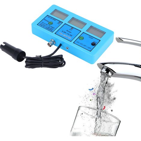 5-in-1 Multifunktions-Wasserqualitätstester: pH-Wert/Temperatur/EC/CF/TDS, EU-Stecker 230–240 V (1/5)