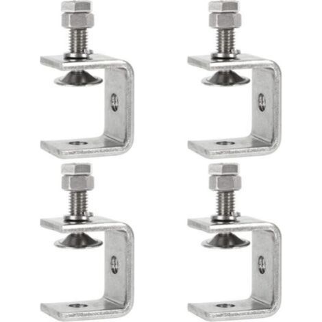 Heavy-Duty Stainless Steel Clamps, 4-Piece Set, C-Clamps, 0-25mm, Heavy-Duty C-Clamp, Woodworking Clamp, Tiger Clamp with Wide Jaw for DIY Woodworking, Welding, and Cabinetmaking