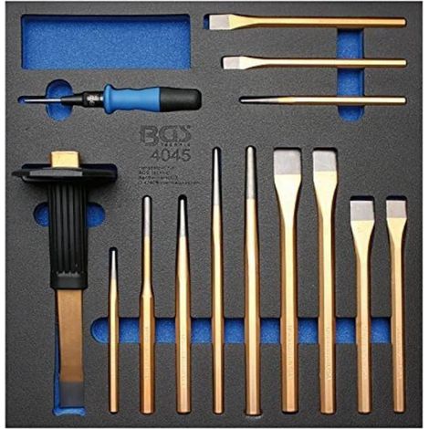 Insert de Servante d Atelier 14 pcs - Pointeaux, Burins, Chasse-Goupilles - Outils Précis et Résistants - D-Work (1/5)